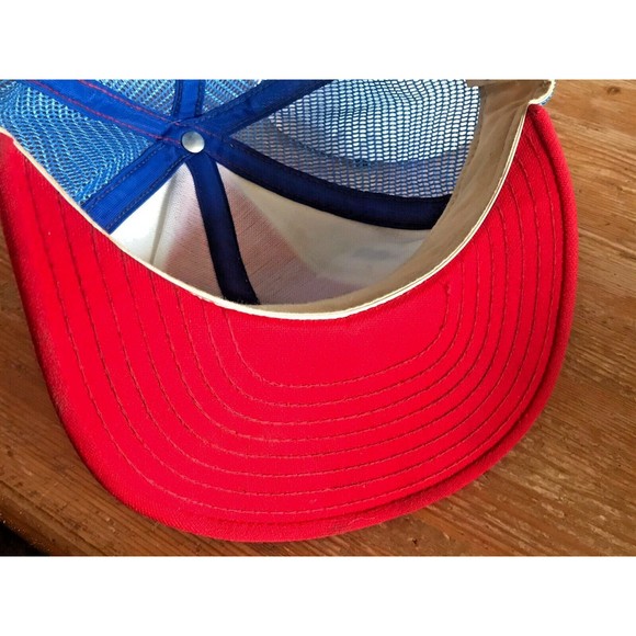 Super Bowl XVIII AJD Lucky Stripes Snapback Hat Mesh Trucker Redskins Raiders - Picture 11 of 12